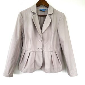 Simply Vera Vera Wang Cream Blazer with Peplum Detail, in 💯 cotton, petite